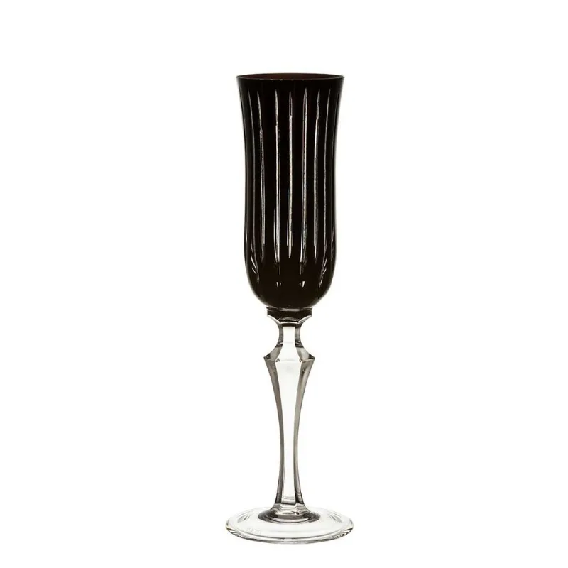 Taça de Cristal Strauss Champagne - 240 ml - Veneza Preto