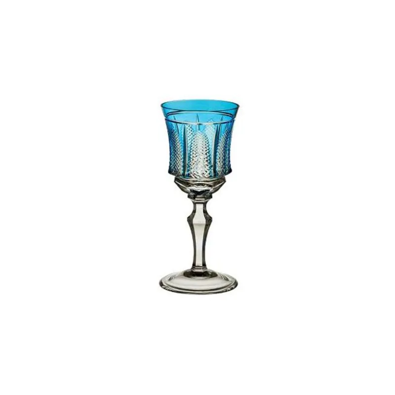 Taça de licor em cristal Strauss Overlay 119.105.151 80ml azul claro