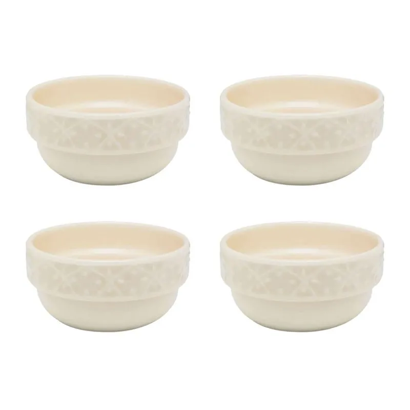 Jogo de 4 Tigelas 500 Ml Mendi Marfim