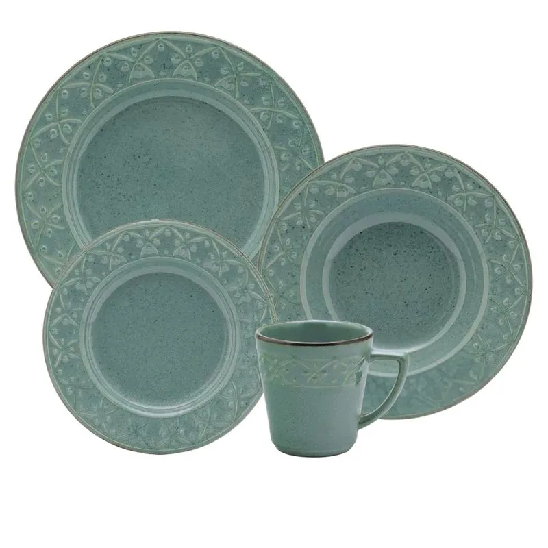 Aparelho De Jantar 16 Peças Mendi Malaquita