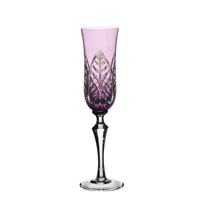 Taça de Cristal Strauss Champagne - 240 ml - Folhas Lavanda