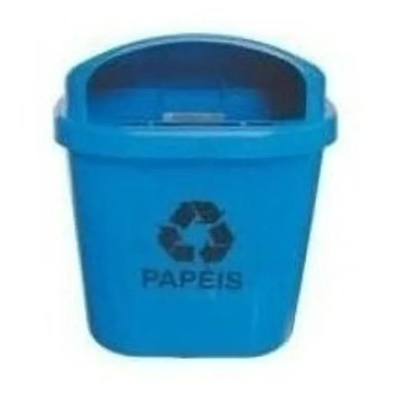 Cesto Individual Coleta Seletiva 40 L Para Poste Ou Parede