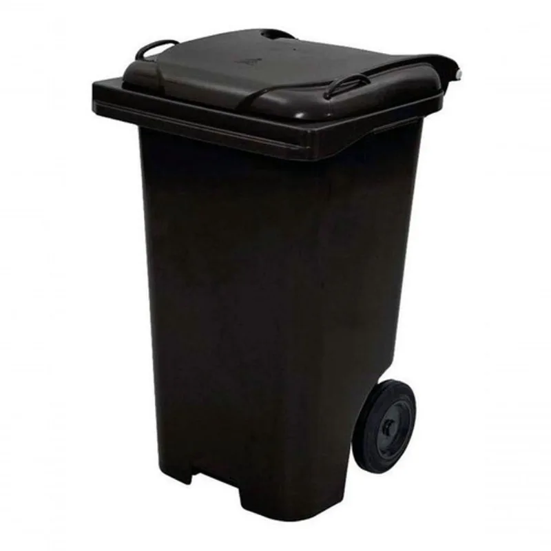 Contentor Plástico 120l Com Tampa C120p Lixeira Gari Jsn