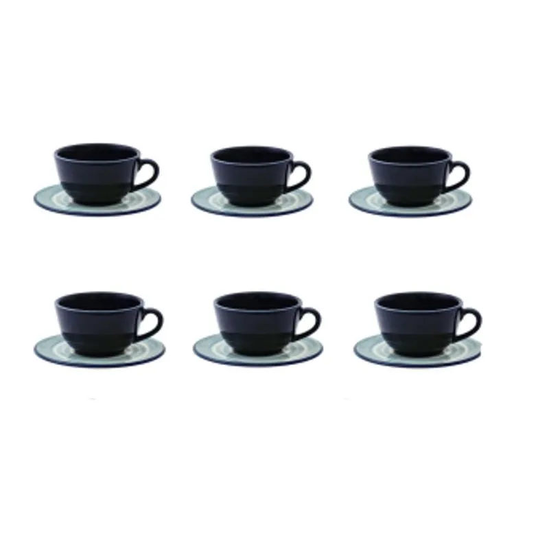 Conjunto De Cha 12 Pecas Oceanica Ceramica - Oxford