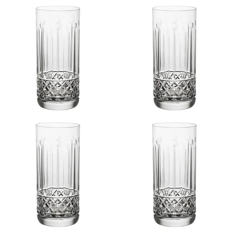 Jogo de 4 Copos de Cristal Strauss Long Drink - 395 ml - Pérola