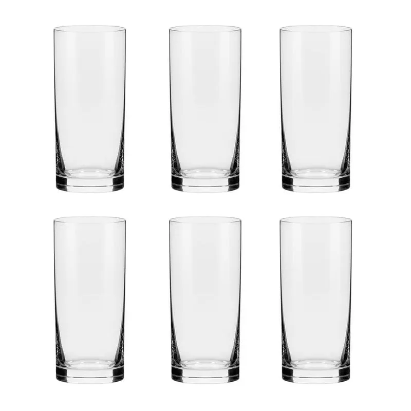 Jogo de 6 Copos de Cristal 300 Ml Flat Classic