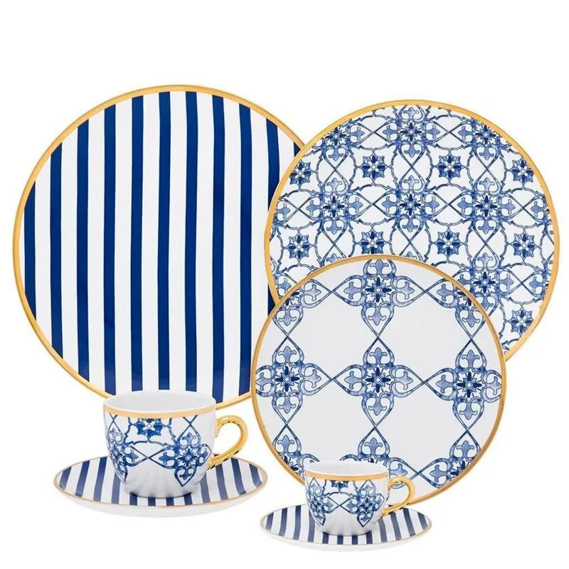 Aparelho De Jantar Lusitana 42pç Porcelana Oxford