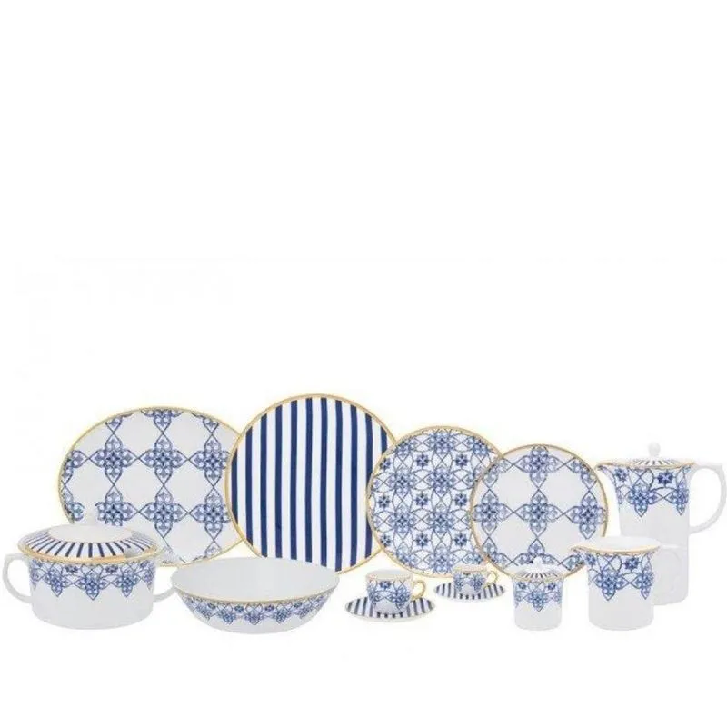 Jogo De Jantar 50pç Lusitana Porcelana Oxford