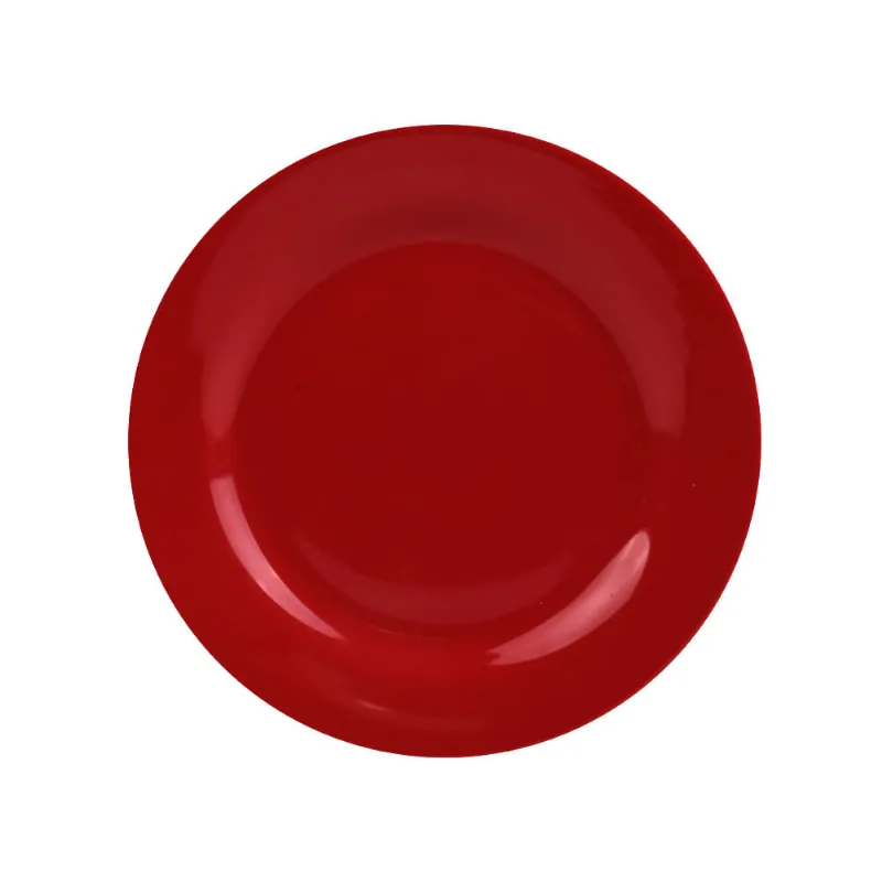 Plato Postre Ceramica18 Cm Rojo