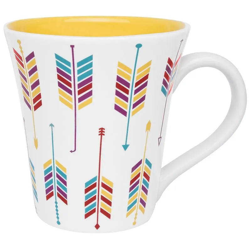 Caneca Tulipa Em Cerâmica 330Ml Flechas A637-3F7p Oxford