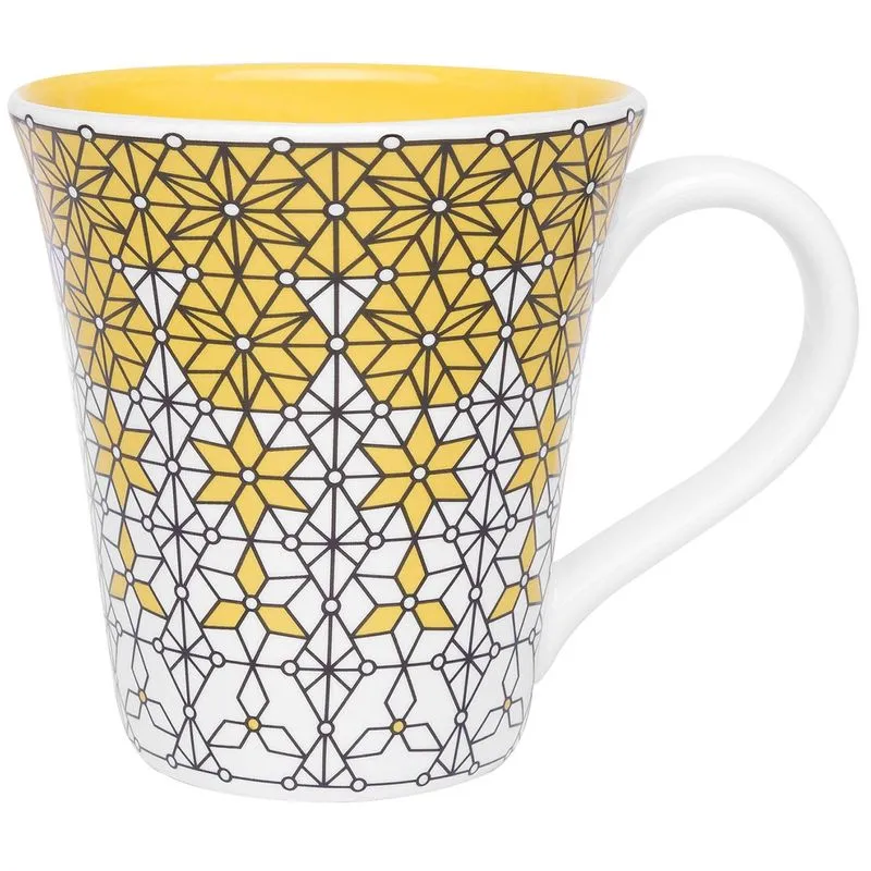 Caneca Tulipa Em Cerâmica 330Ml Colméia A637-3F8p Oxford