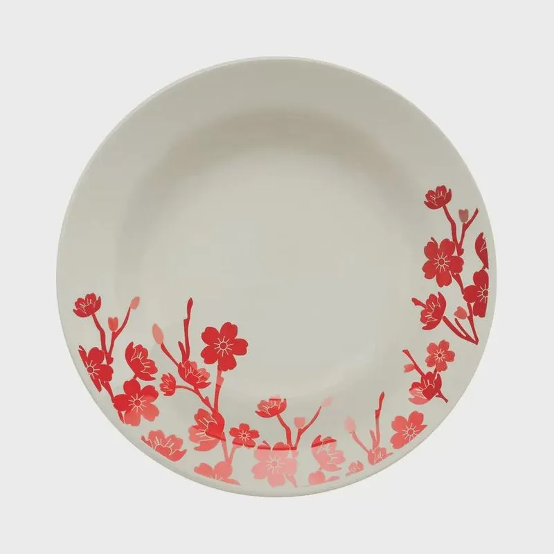 Conjunto de Pratos Fundos Com 6 Peças 21cm Jardim Oriental - Biona Oxford