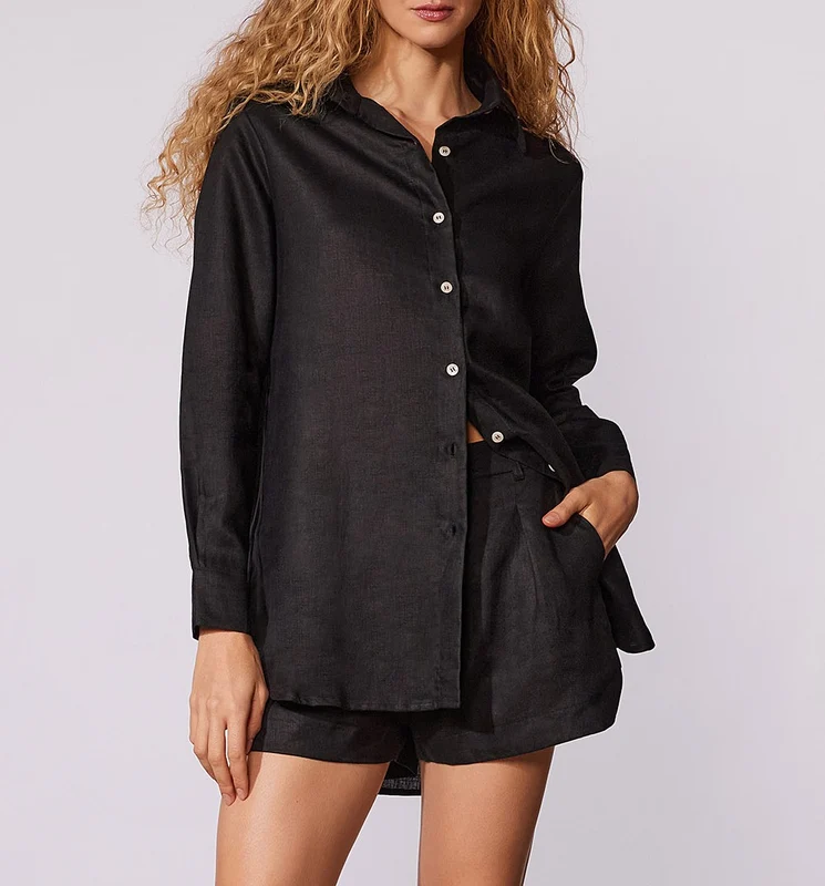 CAMISA MANGA LISO HERMOSA CIA MARITIMA 077 / XS