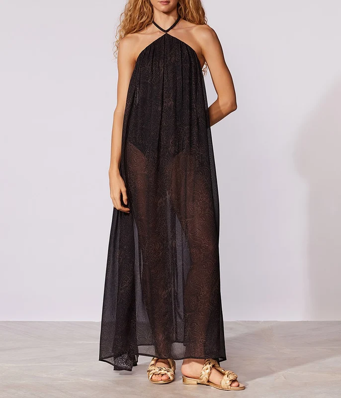 VESTIDO LONGO ALL BLACK CIA MARITIMA 177 / M