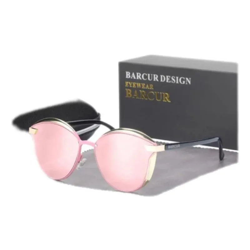 Óculos Feminino Barcur Lente Rosa Gatinho Box