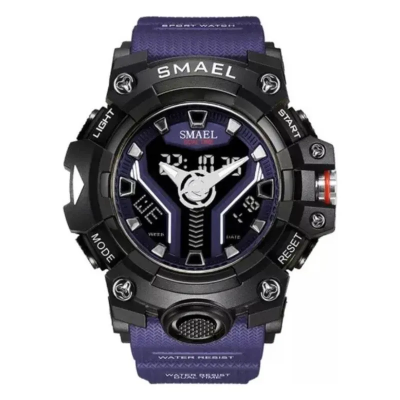 Relógio Masculino Smael Estilo Militar 8075 Azul