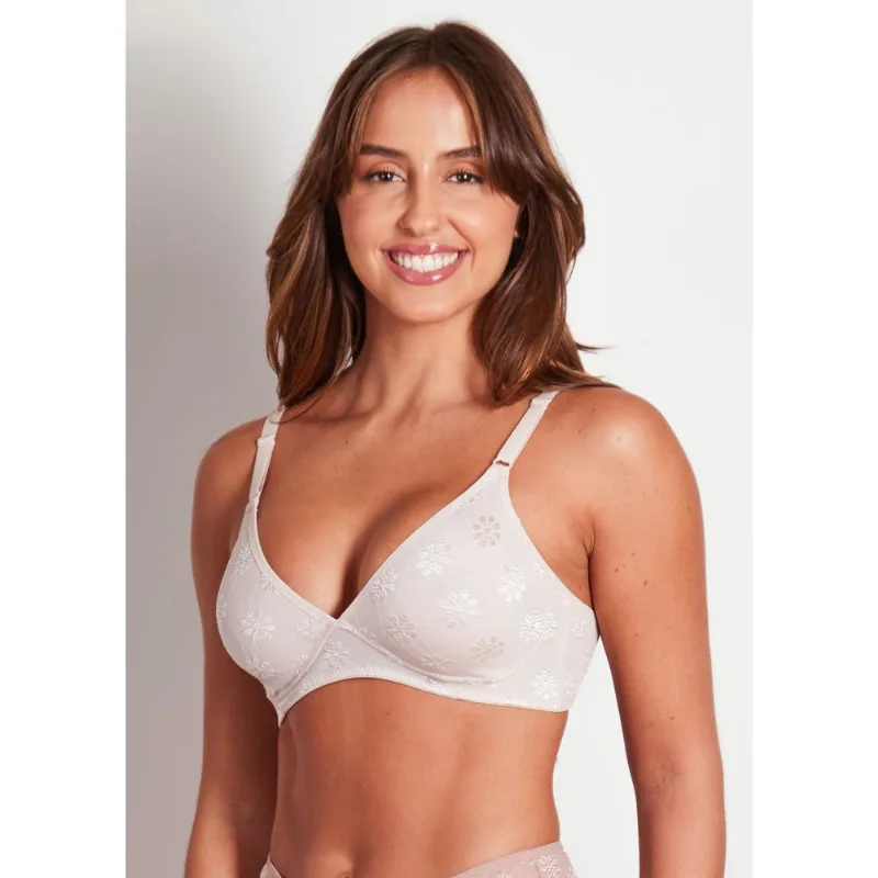 Sutiã Triângulo Sem Bojo em Microfibra Trabalhada Fio Lycra Summer Flower COLOMBE M