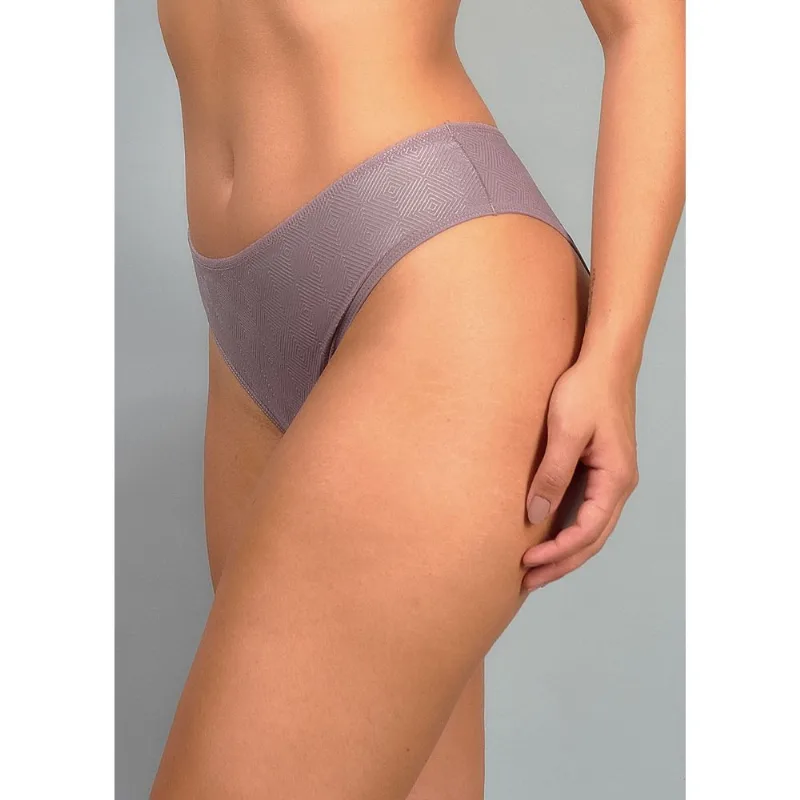 Calcinha Biquíni Em Microfibra Trabalhada Fio Lycra Açores BERINJELA EG