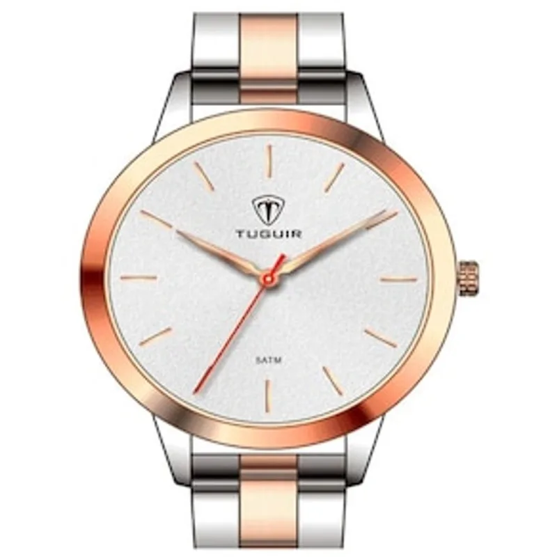 Relógio Feminino Analógico Tuguir TG151 – Prata/Rosé