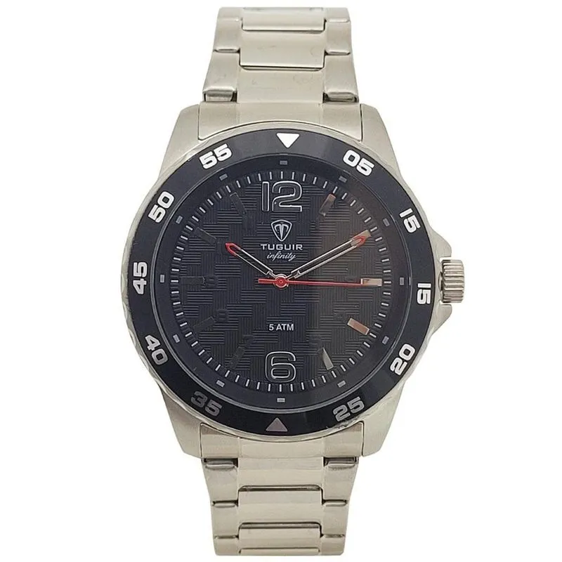 Relógio Masculino Tuguir Analógico Infinity Tgi37077 Prata E