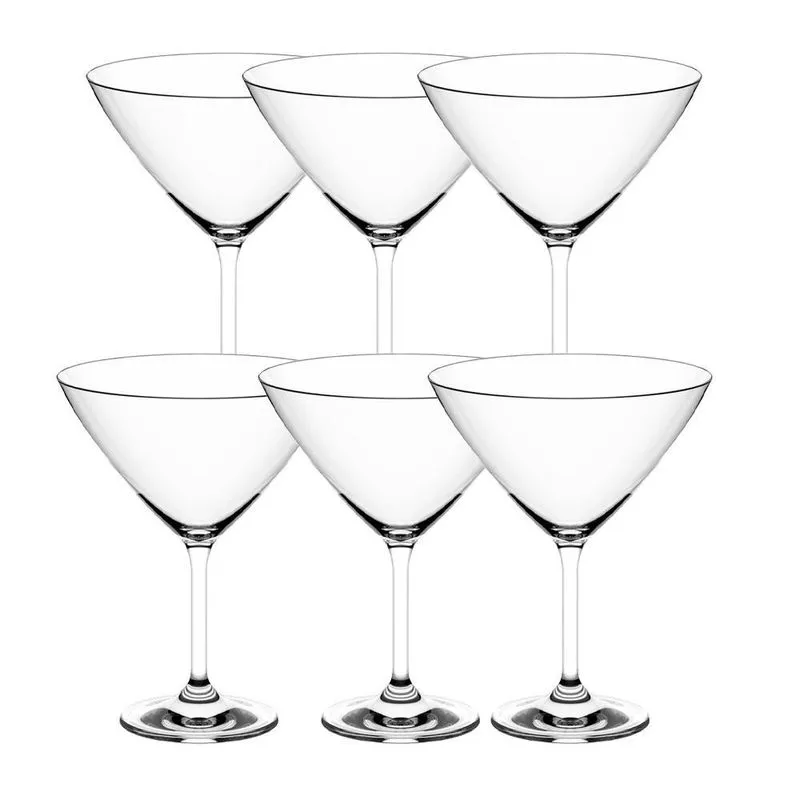 Kit 6 Taças Para Martini Sense 210ml Haus Concept Cristal