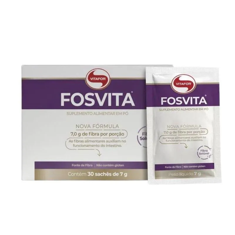 Fosvita 30 Sachês De 7g - Fibra Solúvel Prebiótica - Vitafor