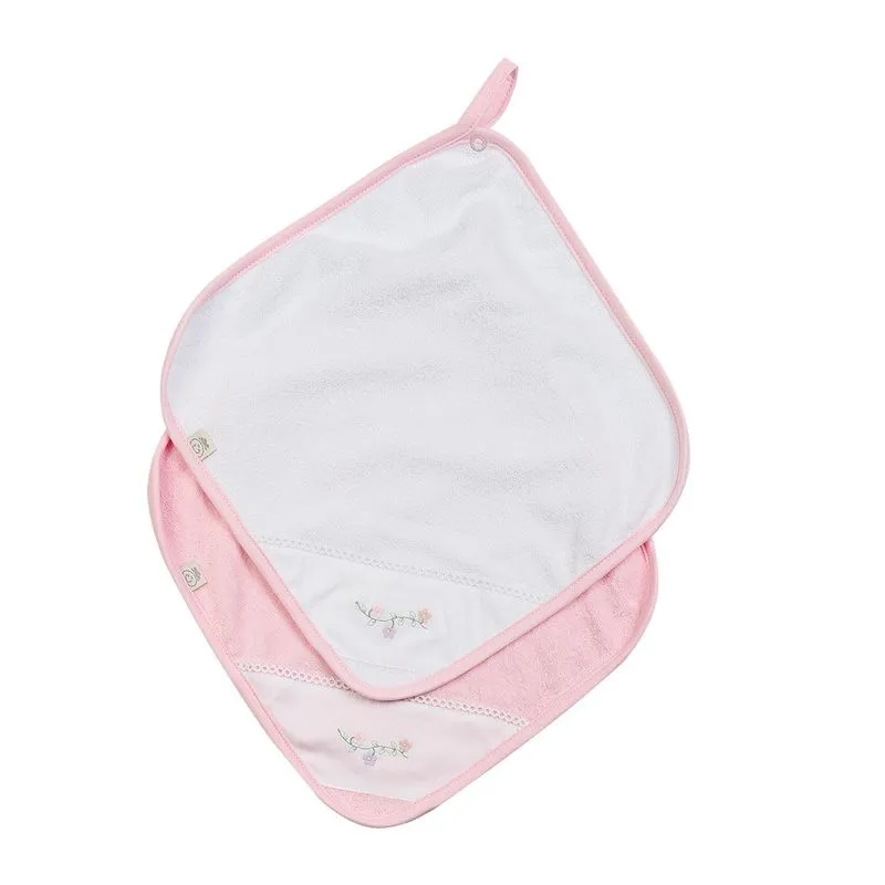 Kit 2 Pano de Boca Simples Algodão Atoalhado com Bordado do Tema - D'Bella For Baby