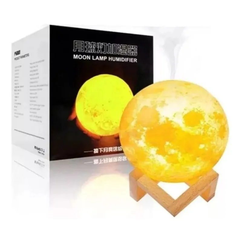 Umidificador Aromatizador Purificador De Ar Lua Led Show