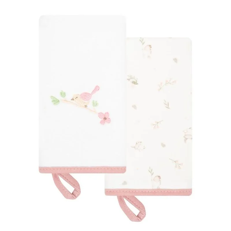Kit Com 2 Babinhas Garden Passarinho Bege - Hug
