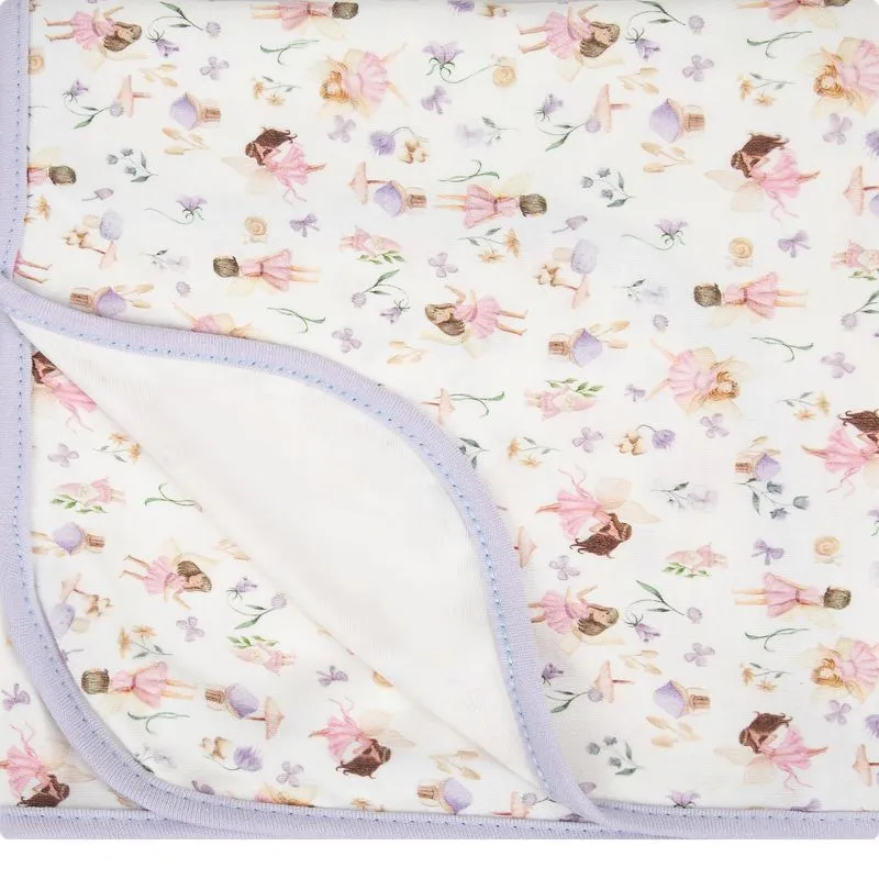 Cueiro Estampado Suedine Fadas Lilás - Hug
