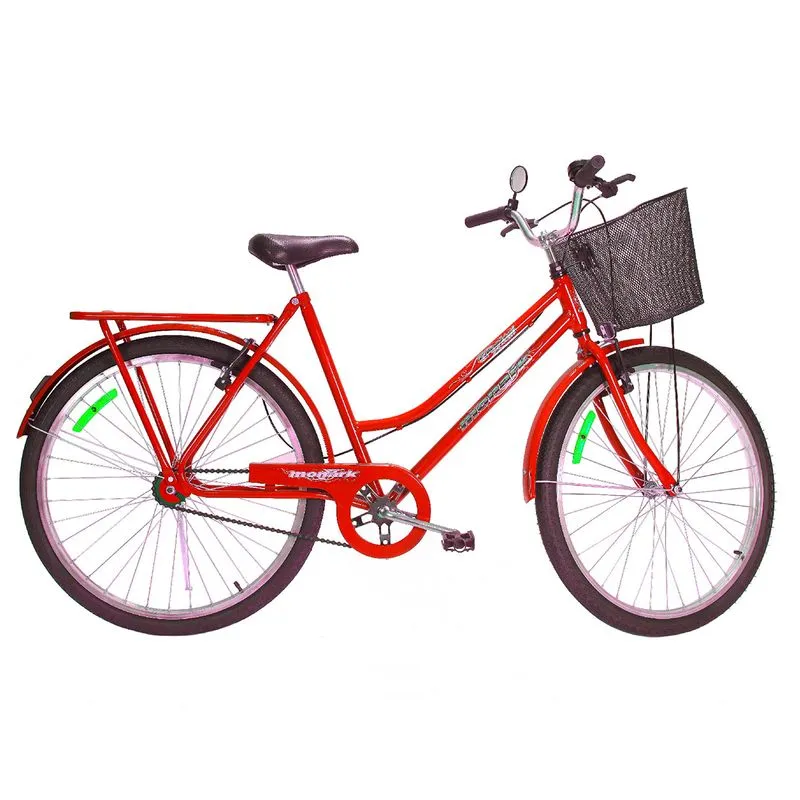 Bicicleta Monark Aro 26 - Tropical VB Lazer Vermelha