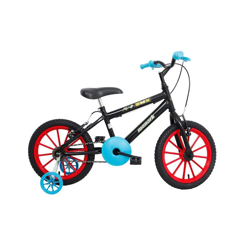 Bicicleta Infantil Aro 16 Monark BMX16 Preta/ Vermelha/ Azul