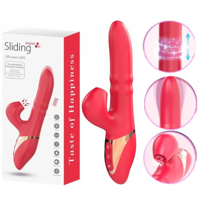 Vibrador Ponto G E Estimulador De Clitóris Sucção Sliding