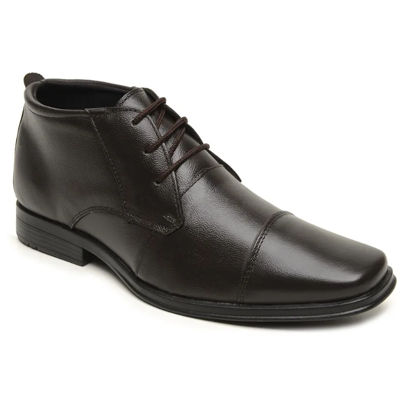 Bota Social Masculina Café Estilo e Conforto Duradouro
