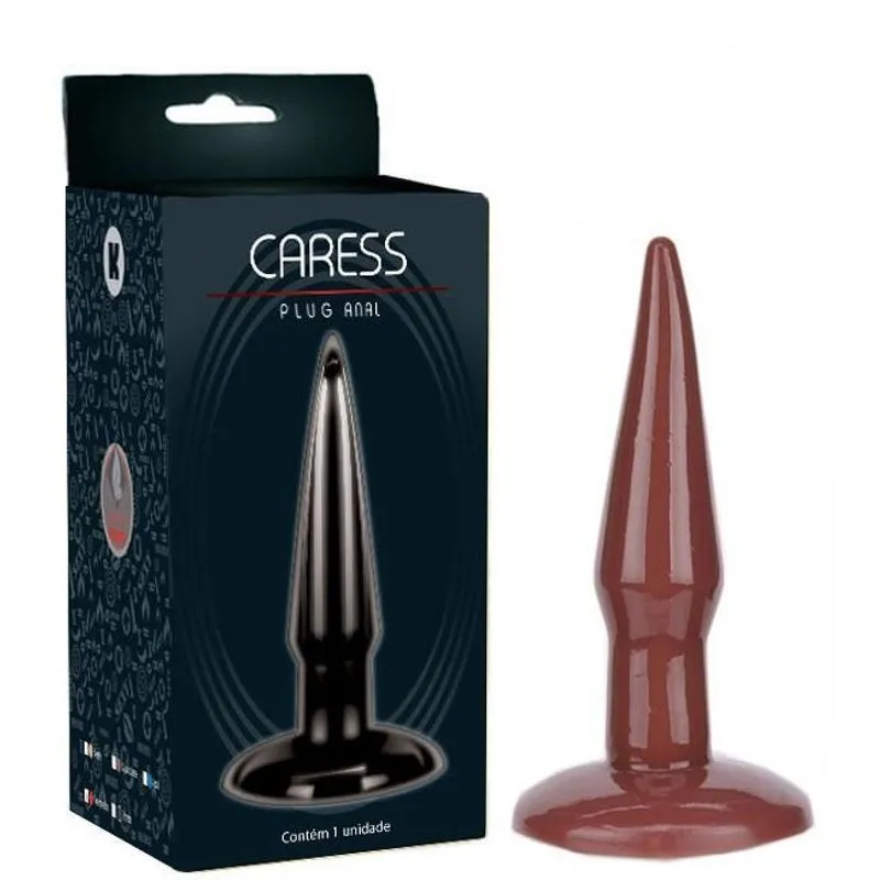 Plug Anal Marrom Torpedo Feito Em Macio E Flexível 12 X 2,5