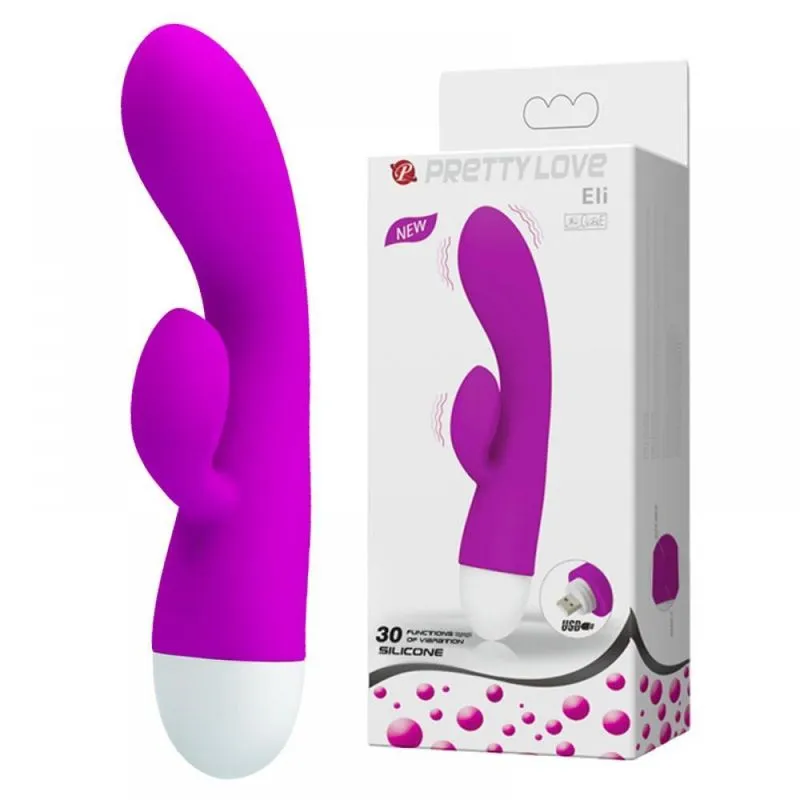 Vibrador Ponto G Com Estimulador Clitoriano 30 Vibração Eli