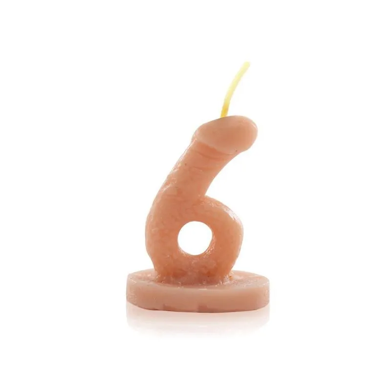 Vela Nº6 Para Brincadeiras No Formato De Pênis - Sexshop