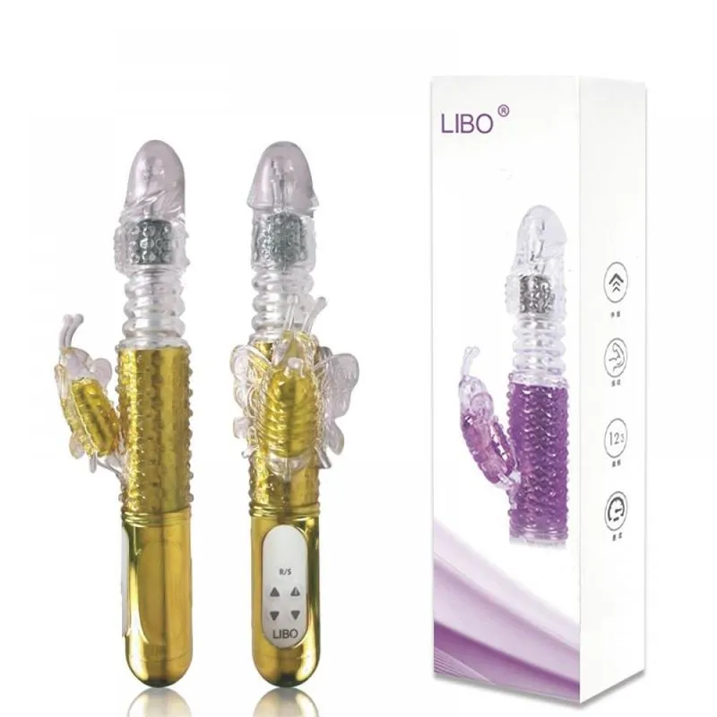 Vibrador Rotativo Vai E Vem Com Estimulador 36 Velocidades