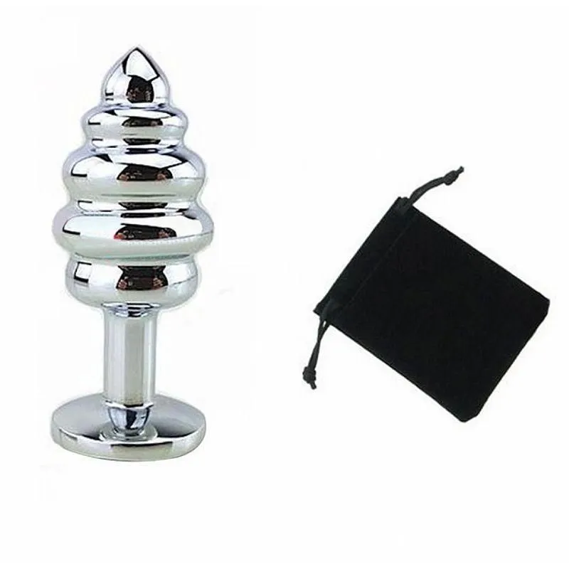 Plug Anal Ondulado Com Joia Luxo 8cm - Sexshop