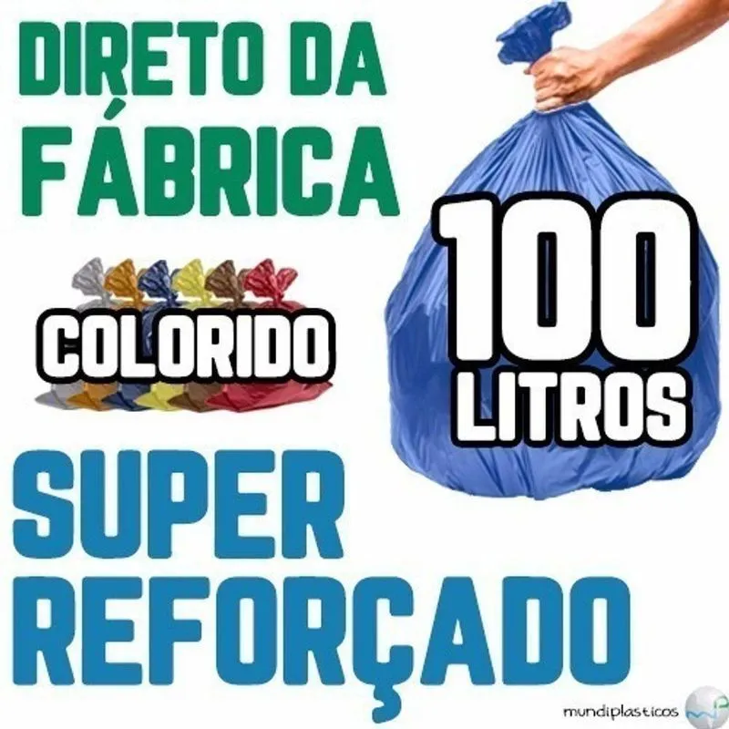 Saco De Lixo 100 Litros 100Un Cinza Super Reforçado Cinza