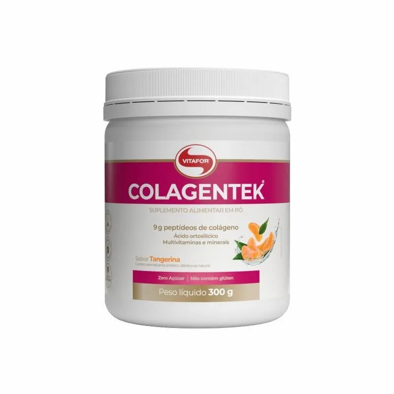 Kit 2x: Colagentek Com Multivitaminas Tangerina Vitafor 300g