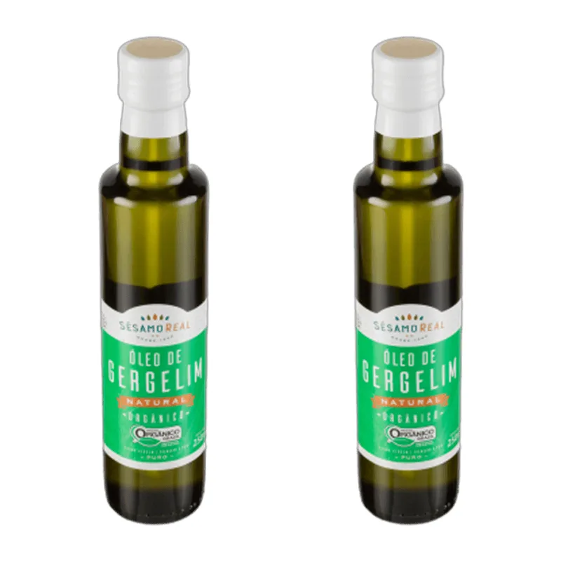 Kit 2x: Óleo De Gergelim Natural Orgânico Sésamo Real 250ml