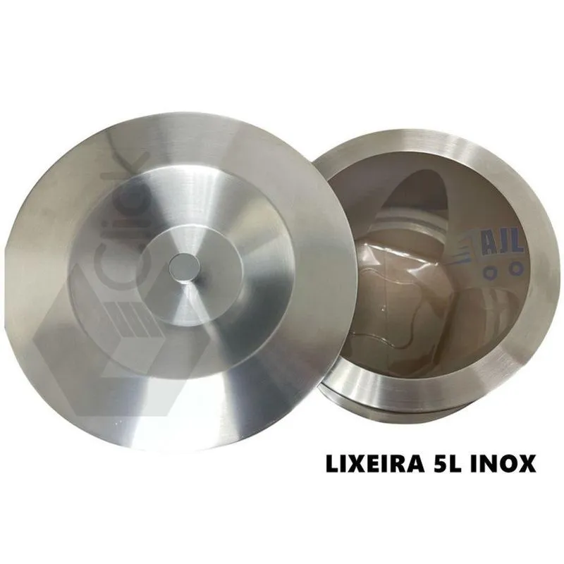 Cesto Lixeira Pia Embutir 5 Litros Inox Escovado E Alumínio