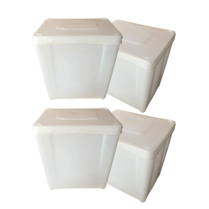 Pote Retangular 10l Hermético Alimentício - 4 Pçs