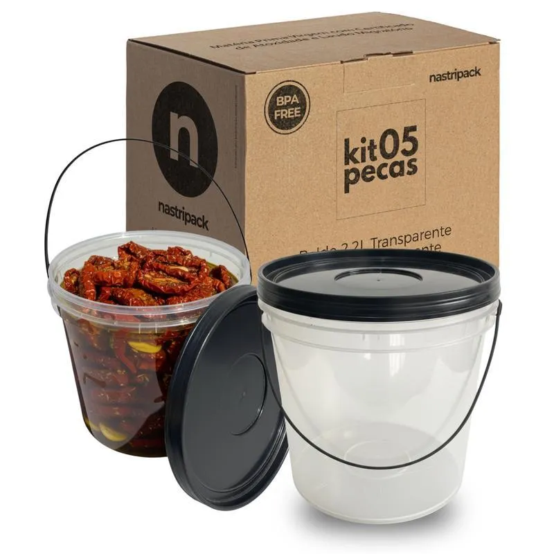 Balde 3.2l Com Tampa Preta Para Cimento