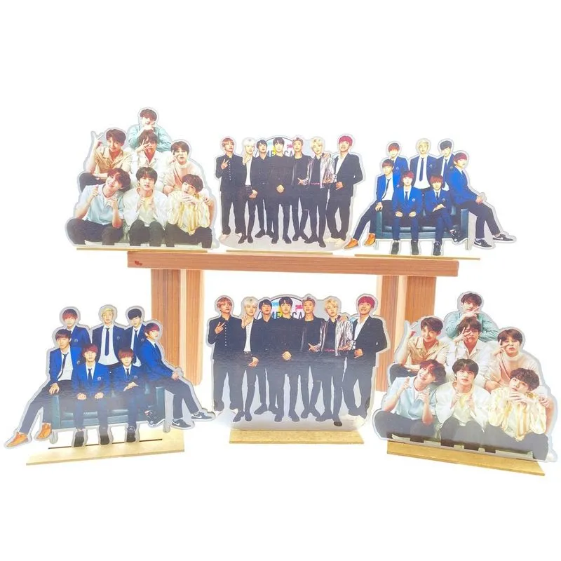 Kit Display de Mesa 6 Peças Para Festa bts mdf