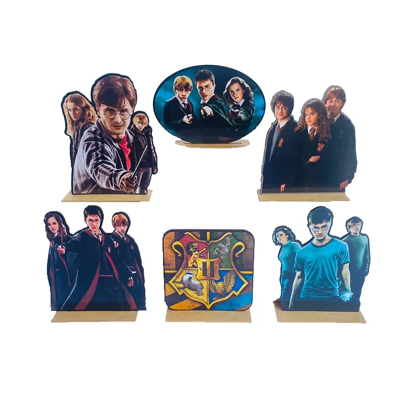 Kit Display de Mesa 6 Peças Para Festa Harry Potter mdf