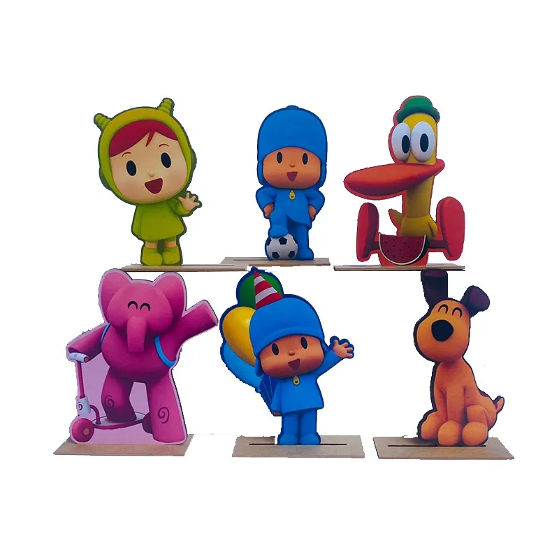 Kit Display de Mesa 6 Peças Para Festa Pocoyo mdf