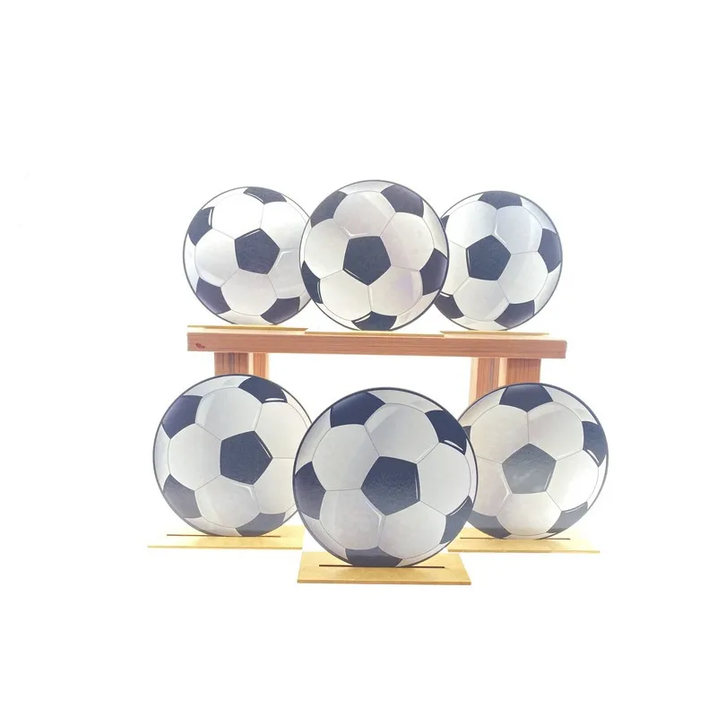 Kit Display de Mesa 6 Peças Para Festa Bola de Futebol mdf