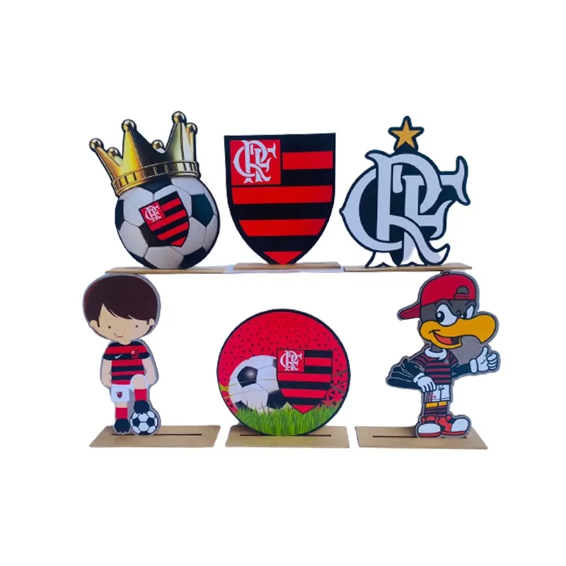 Kit Display de Mesa 6 Peças Para Festa Flamenguinho mdf